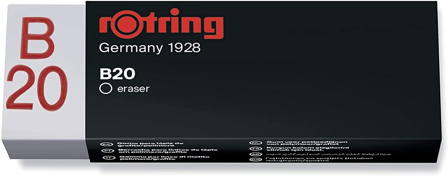 rOtring 800+ matita meccanica e stilo touchscreen | Twist-to-Retact HB 0,5 mm Propelling Pencil | 2 x 12 HB 0.5 mm mine | Gomma B20