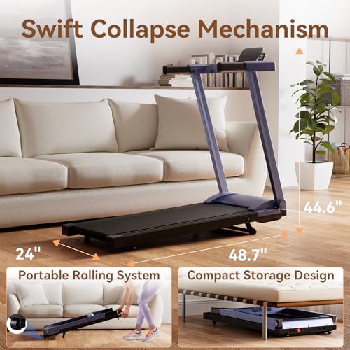 deerrun treadmills for home with incline and handles 30 hp foldable treadmill for small spaces folding running machine with smart app