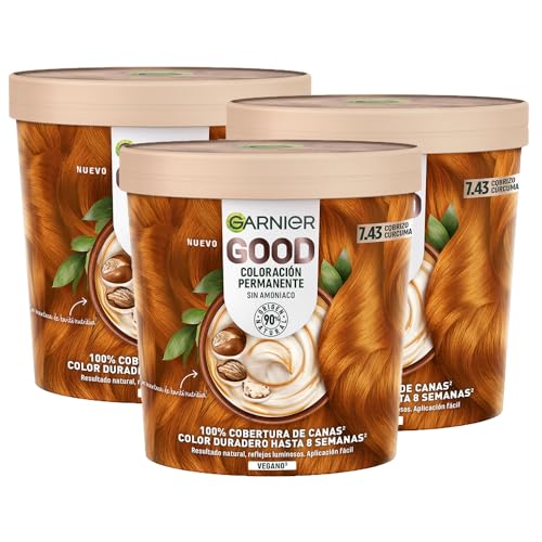 Garnier Good Pack 3 7.43 Rubio Cobriz Cúrcum Sin Amoniaco