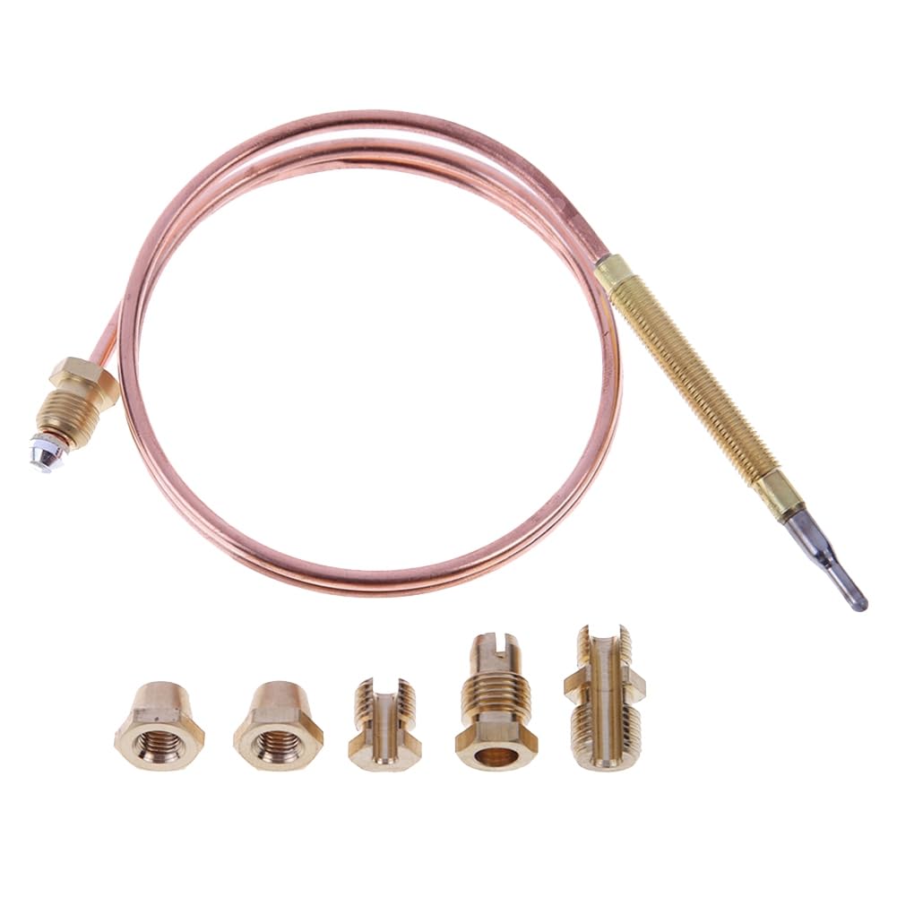 Hndhbfgrt Heater Flameout Protection Device Temperature Sensing Probe Thermocouple for Fireplace Gas Stove Heating Burner