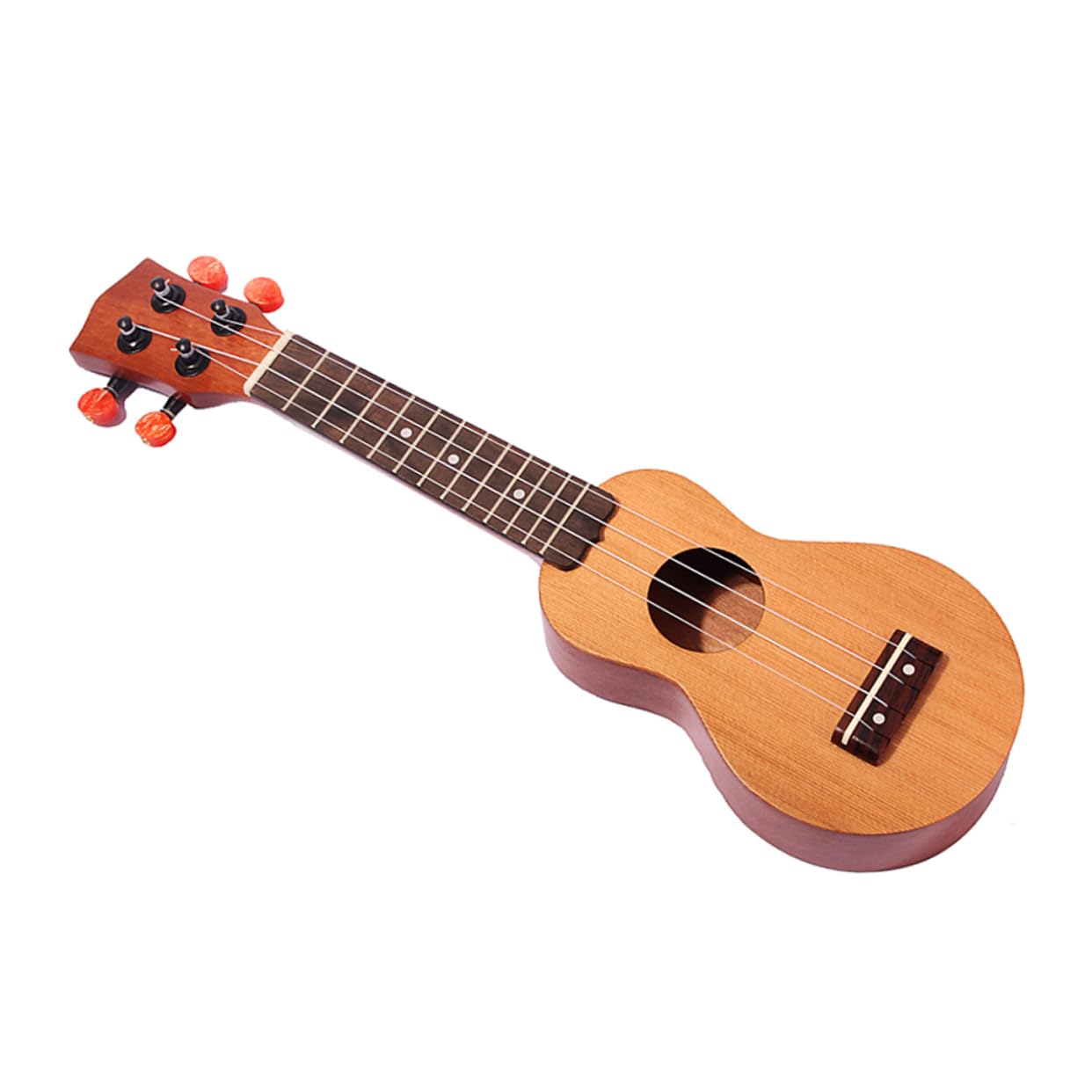 Toyvian Kleiner Taschen Ukulele Aus Massiver Fichte Und Laminierter Mahagoni 4-saitiges Saiteninstrument Mit Schallloch Kompakt Für Kinder Und Reisen