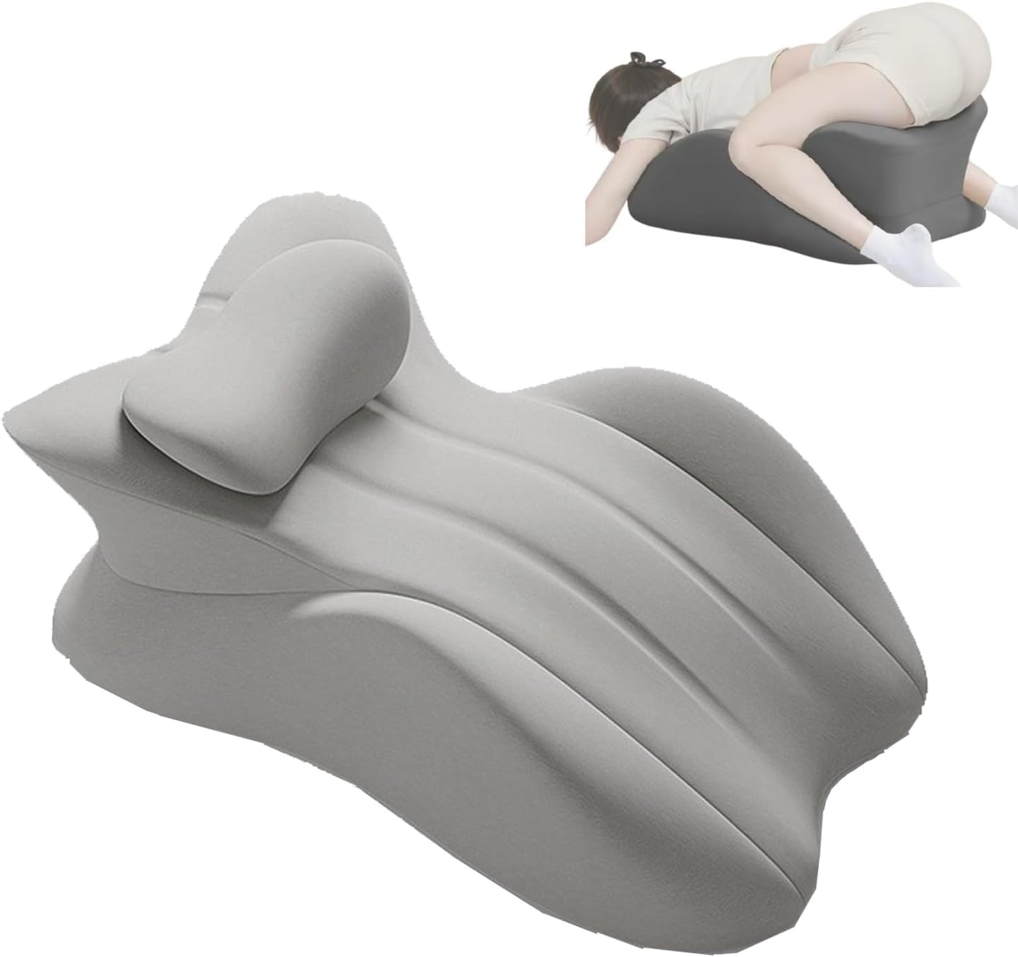 Cuneate Pillow for Couples,Butt Cushion for Couples,Memory Foam Cushion for Intimacy Support & Back,Ergonomic Support Pillow for Couples,Orthopedic Firm Support for Sitting Lounging Pregnancy