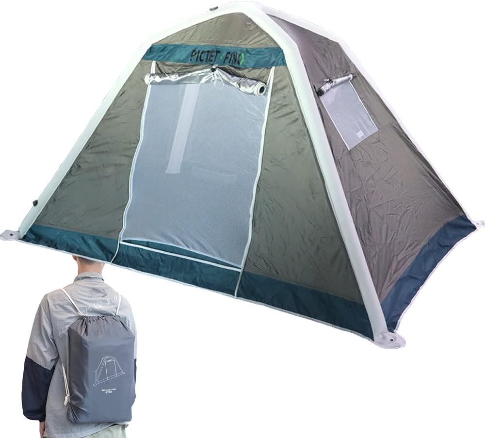 Inflatable Tent Portable 2 Person Camping Tents Setup in Seconds Ultralight Backpacking Family Tent for Outdoor Beach Park
