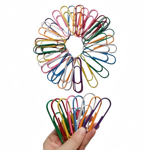 Oversized Paper Clips, 4-inch Jumbo Paper Clips, 40-Pack Extra-Large Colored,