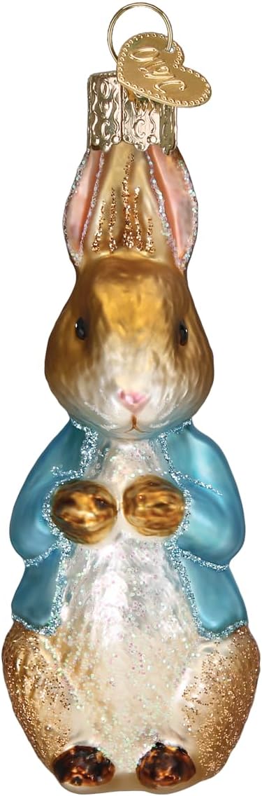 Peter Rabbit Glass Blown Ornament for Christmas Tree