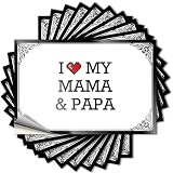 Adesivi inappropriati I Love My Mama and Papa adesivi per auto adesivi divertenti (6 x 9 cm)