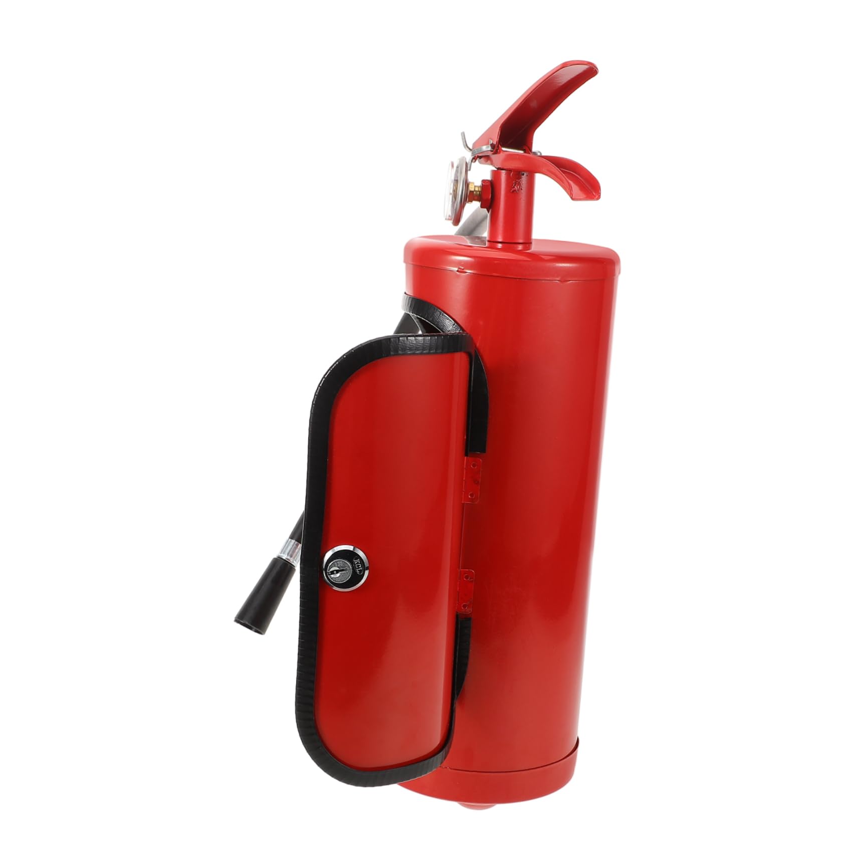 Cabilock Soporte para Botellas de Vino Resistente al Desgaste Forma de Extintor Rojo, Material de Hierro y Plástico Adecuado para Almacenar Brandy y Whisky en Cumpleaños