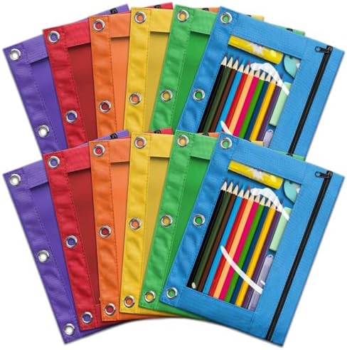 Leinuosen 64 Pcs Pencil Pouches Bulk 3 Ring Binder Pencil - View #11