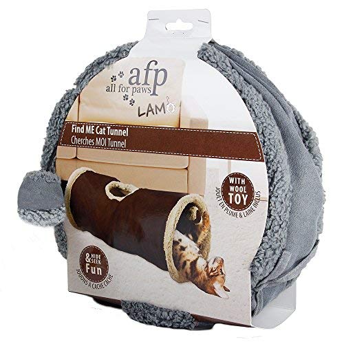 All For Paws Afp Crinkle Cat Tunnel Cat Toys (Lambswool),You Will Receive Either A Brown Or Gray Or Tan Toy #TOP5