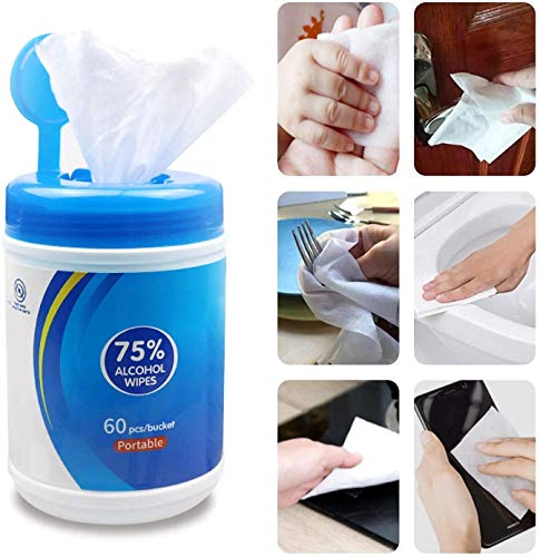75 Alcohol Disinfectant Wipes 60 Sheets/Pack Portable 75 Alcohol Wet Wipes Antiseptic Cleaning Sterilization Wipes Wet Wipes for Tourism, Hotel, Restaurant, Home, Office, Car, Toy - Thumbnail 6