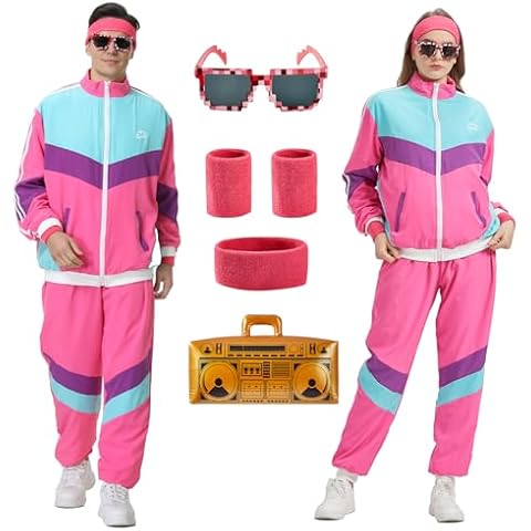 Enhenenhen 80s Disco Tracksuit Costume Set Cover