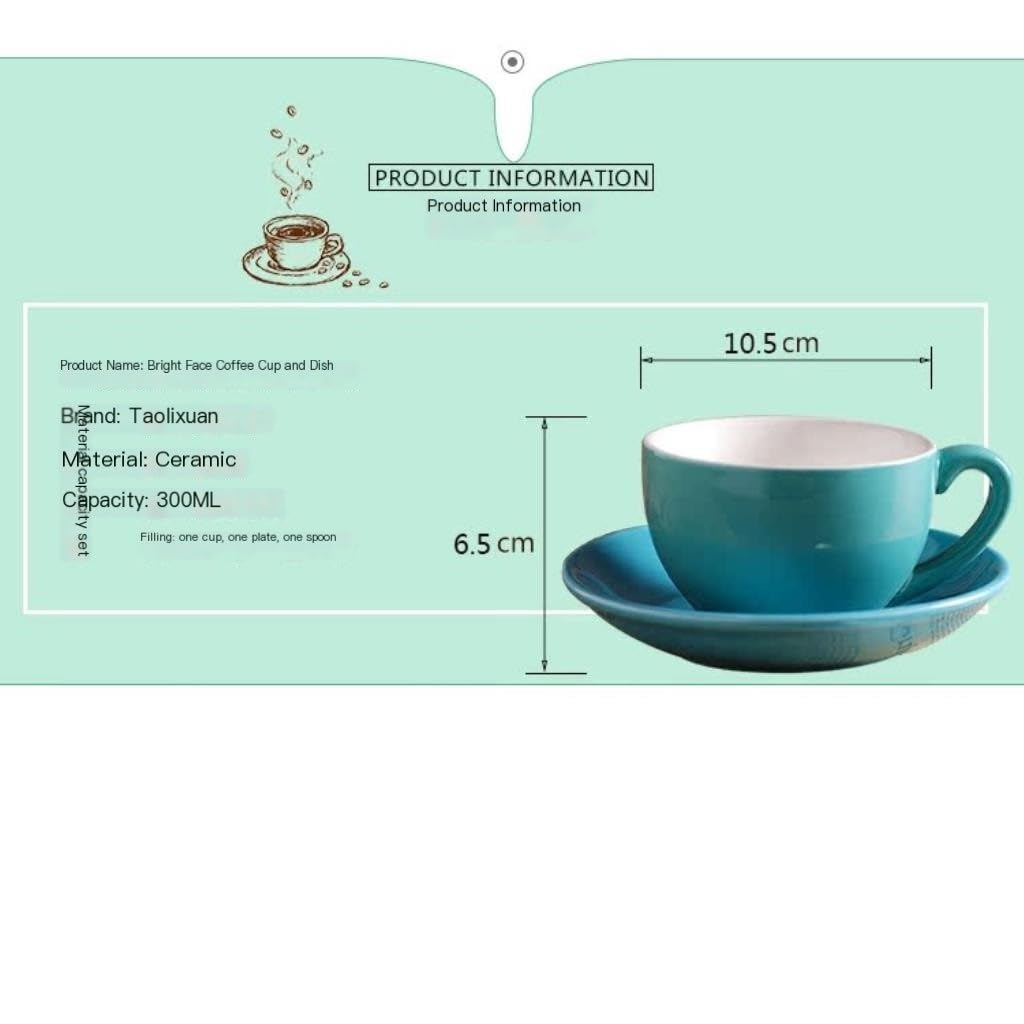 Herbata herbaty, Duża pojemność 300 ml, filiżanka Latte, podwieczorek(5)
