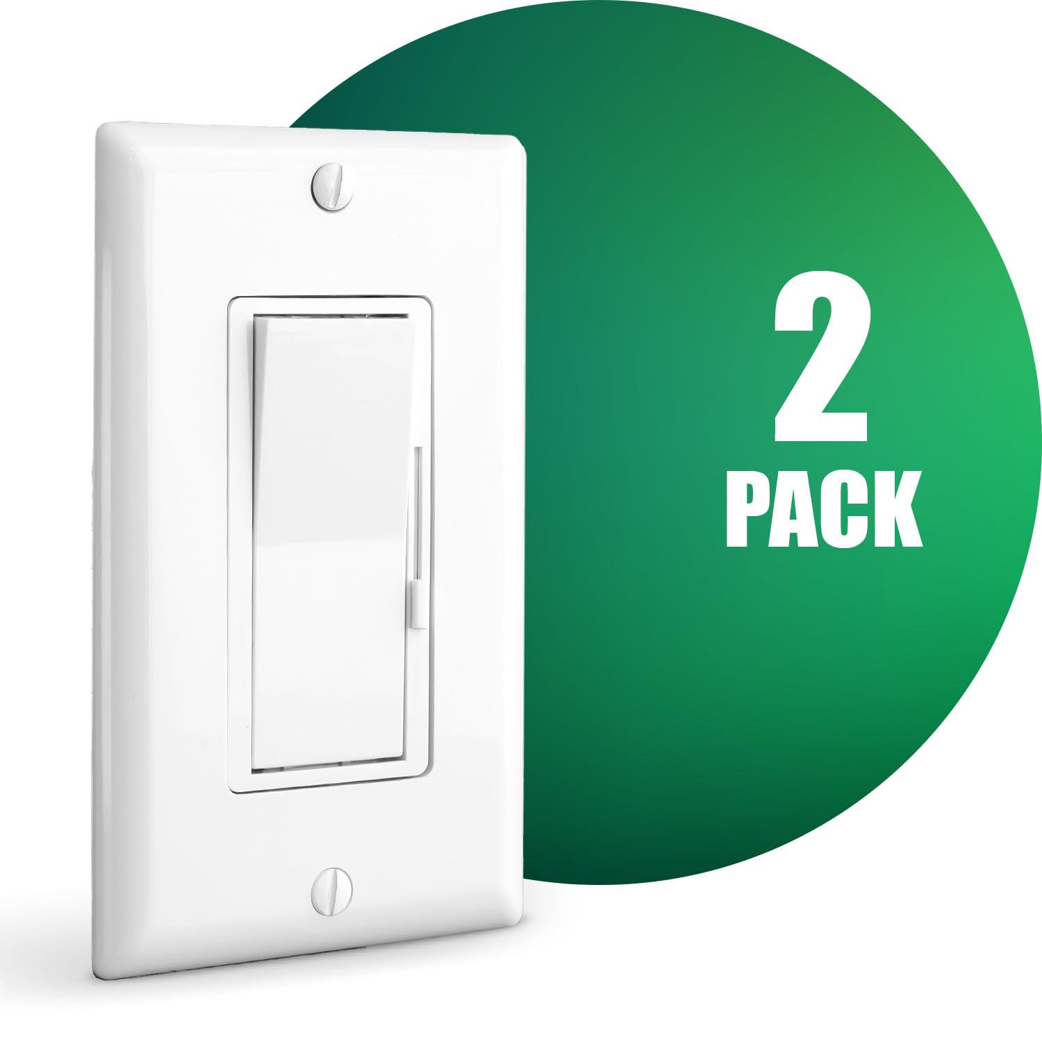 QPLUS Premium Digital Dimmer Switch with LED Indicator, Suits Dimmable LED Light Bulbs, Halogen