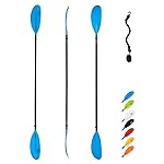 OCEANBROAD Kayak Paddle 86in/218cm Alloy Shaft Kayaking Boating Canoeing Oar with Paddle Leash 1 Paddle, Blue