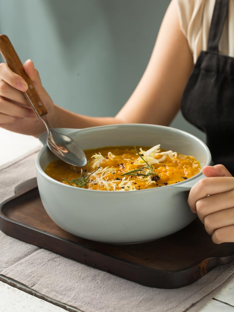 Platos para cocina, cuenco nórdico creativo, tazón grande para sopa, fideos, cuenco de cerámica para el hogar, gran capacidad, plato hondo para comer (C, 5 unidades)
