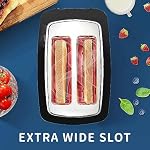 Toaster 2 Slice Wide Slot Toaster Best Rated Prime Displav Smart Toasters with LCD Digital Countdown Timer and Bagel/Defrost/Cancel/Reheat Function