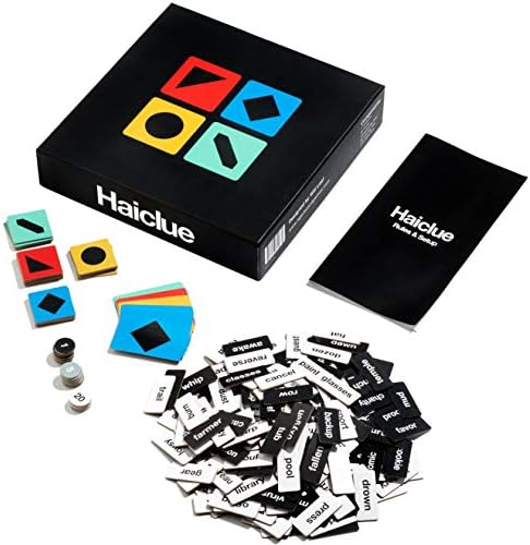 Haiclue | Fast-Paced Board Game for 2-12 Players | Combine Word Tiles to Create Clues | Quick Creative Activity for Adults or Families | Two Player Cooperative or Multiplayer Competitive Party Game