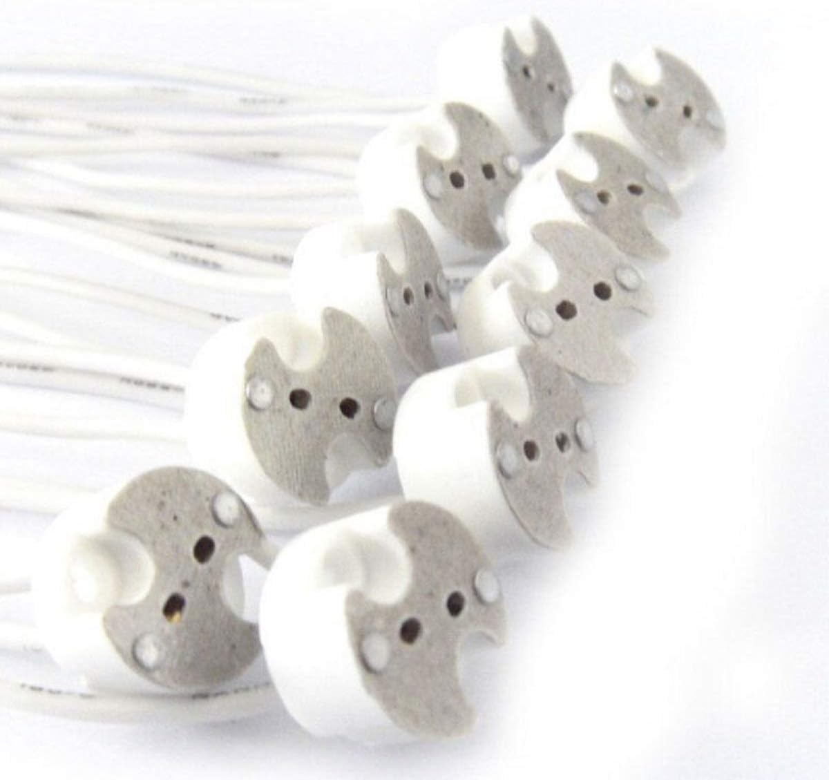 Pack of 10 Universal 12 V Socket Holder Ceramic for 12 V Bulbs G4 MR16 GU5.3 MR11 GU4 with Cable Ideal for 12 V LED and Halogen Bulb