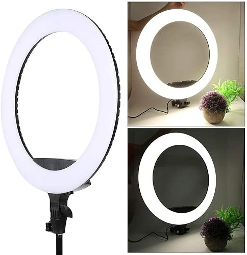 Miniatura 5 de ky-bk416 Kit de luces de anillo, 18 pulgadas17.7 in, para exteriores, 65 W, 5600 K, regulable, soporte de luz, bolsa de transporte para cámara,