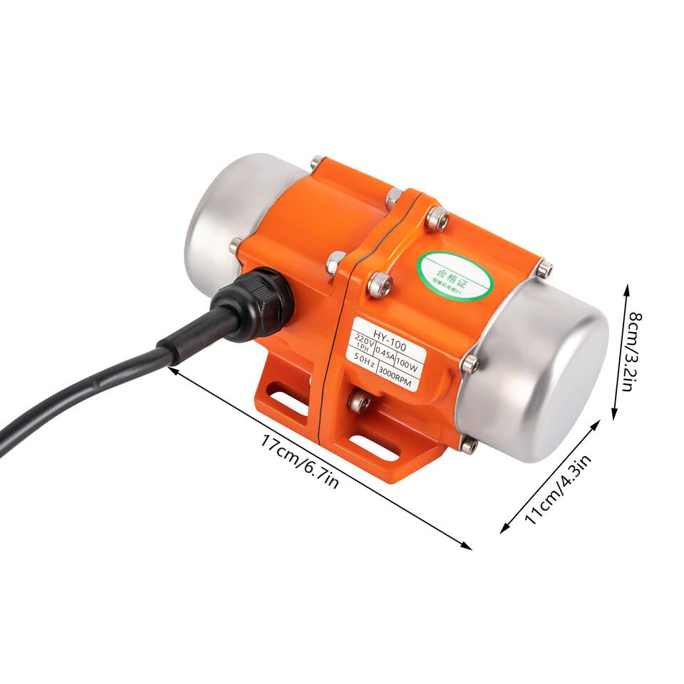 Vibratore motore a vibrazione, 100 W, motore asincrono, 3000 giri/min, silenzioso, per minerari, metallurgia, carbone, elettricità, attrezzature meccaniche, 220 V