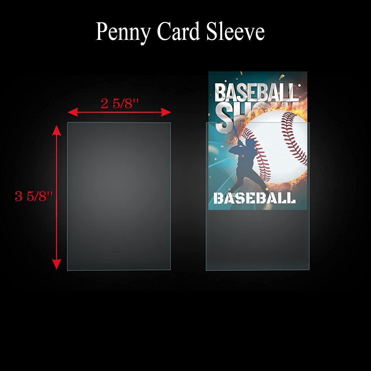 3" x 4" 48 Count 35pt Topload Hard Card Holder and 100 Count Penny Soft Card Sleeves Protectors Bundle for Trading and Sports Cards (48 topload + 100 Sleeves)