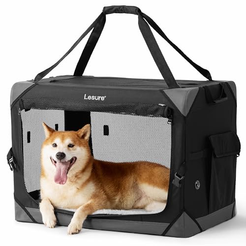 Lesure Hundebox Auto Transportbox Hund Hundebox Faltbar, Transportbox mit...