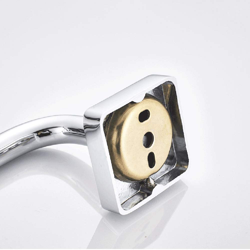 YJDQMJH Materiale Di Rame Anillo De Toalla De Baño,Anelli Portasciugamani,Bagno Montaggio a Parete Anello Asciugamano da Bagno,Cabina Doccia Mezza Apertura Portasciugamano/Argento / 23x7x12