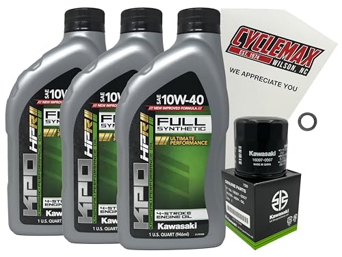 Cyclemax Full-Synthetic KPO Oil Change Kit compatible with 2012-2024 Kawasaki TERYX 4 750 800 4X4