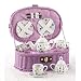 Delton Products Gumdrops Dollies Tea Set in Basket, Large