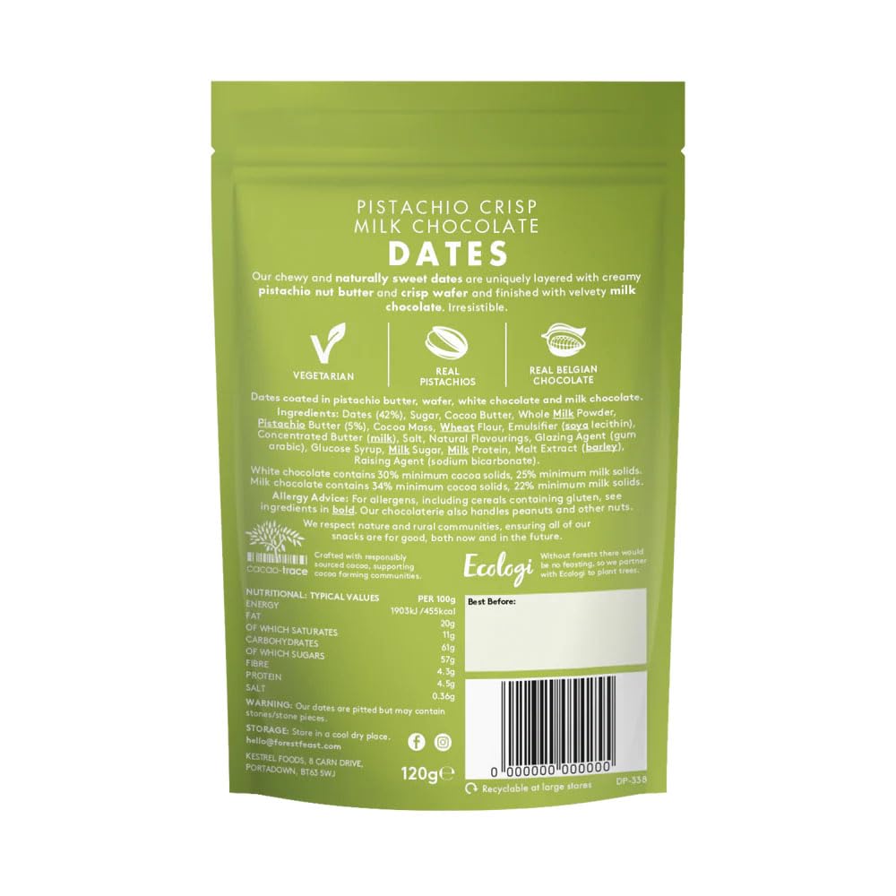 Forest Feast Chocolate Covered Fruit 7 Bags - Dried Fruit Dipped in Chocolate Delicious Snack