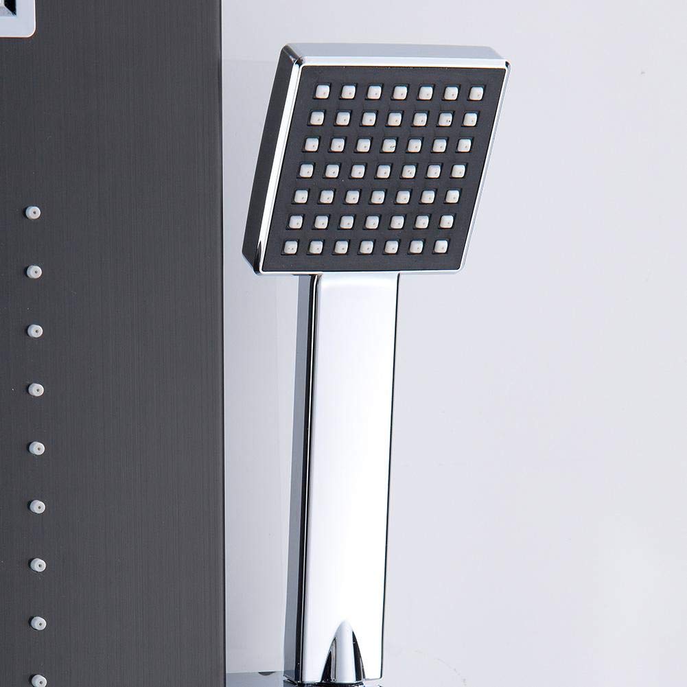 Panel prysznicowy kolumna kolumna ze stali nierdzewnej 304, system prysznicowy z 3 wylotem wody, wyświetlacz LCD, termostatyczny system wodny, nowoczesny design