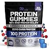 KR Labs Zero Carb 100% Pure Whey Isolate Protein Gummies | 300g Total Protein per Bag | 10g per Serving Plant Based with Vitamins for Men & Women | Gluten Free Non-GMO (Mixed Berry) | 120 Count