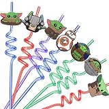 28 Pack Star Wars Birthday Party Supplies Straws, Reusable Straws for Star Wars Party Supplies, Part