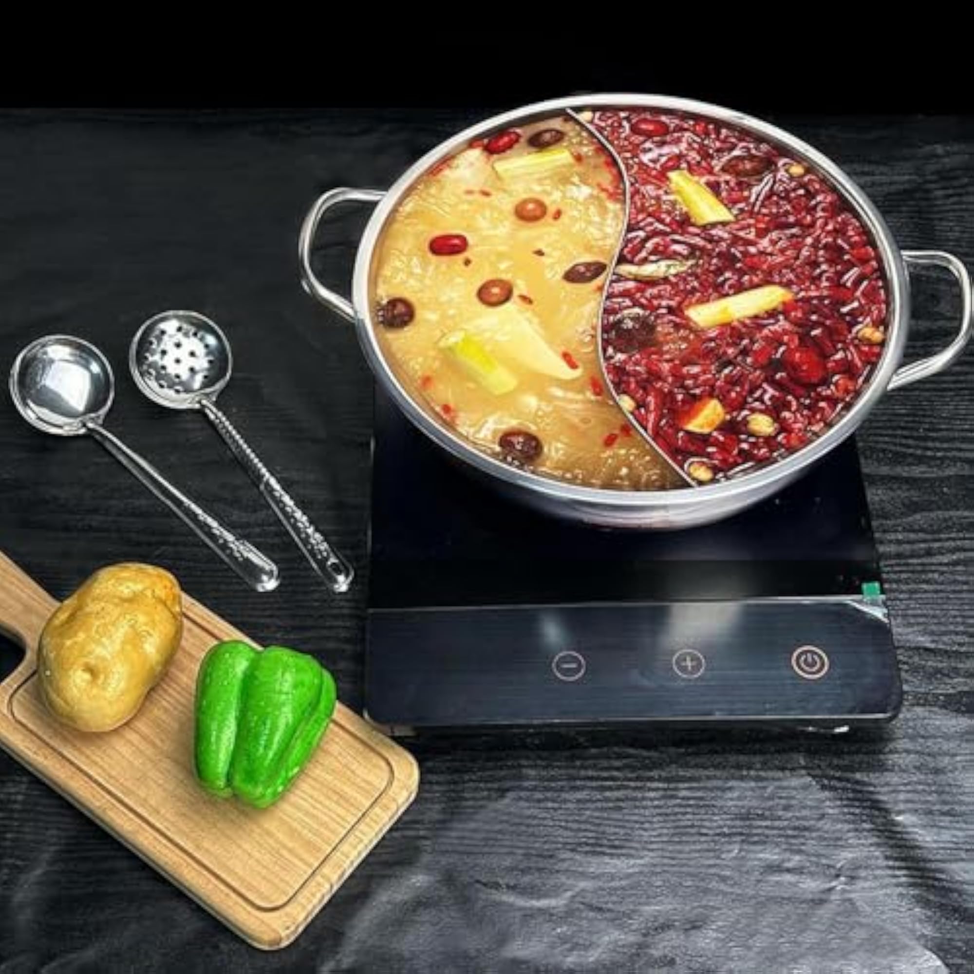 Stainless Steel Double-Sided Pot Set for Parties