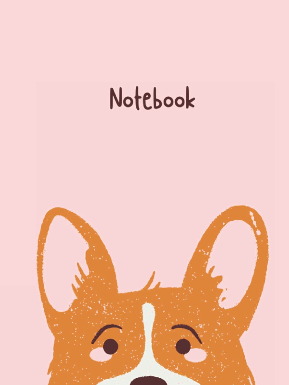Notebook: Corgi notebook Hardback journal diary pink modern cute 8.5x11 dotgrid