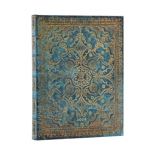 2026 Azure (Equinoxe) Ultra 12-Month Day-At-A-Time Hardcover Flexi Dayplanner 2026 (Elastic Band Closure)