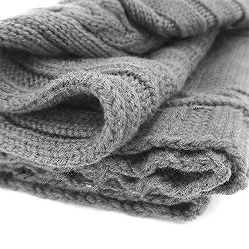Image of XMWEALTHY Newborn Baby Wrap Swaddle Blanket Knit Wrap Blanket Bag Receiving Blankets Stroller Wrap for Baby Dark Grey 0-6 Month