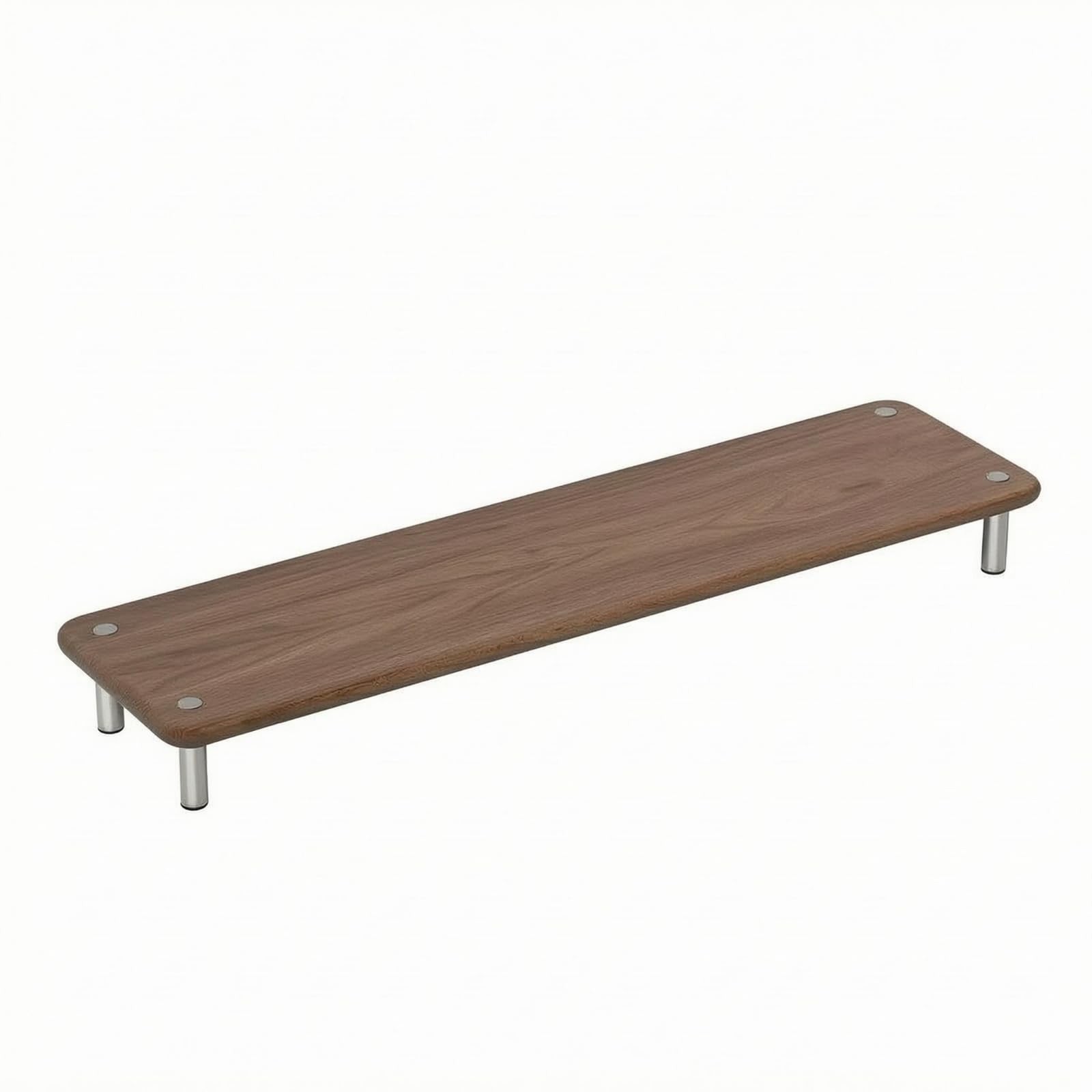 Riser Pantalla Madera Metal Resistente Al Óxido Soporte Elevador Pantalla Antideslizante Bandeja Elevadora Rectangular, Nogal, 70cm
