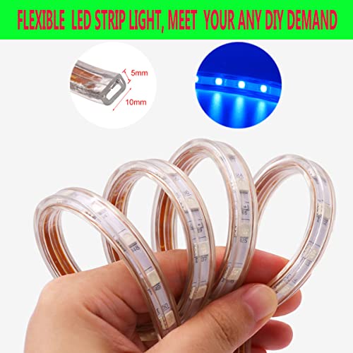 Suyooulin Led Strip Lights, 3.3Ft/1M Super Bright 1000Lm 5050 60 Leds/M Led Light Strips Us Plug, High Voltage Ac110V-130V Waterpoof For Home Garden Outdoor Decor(Daylight White 6500K) #TOP7