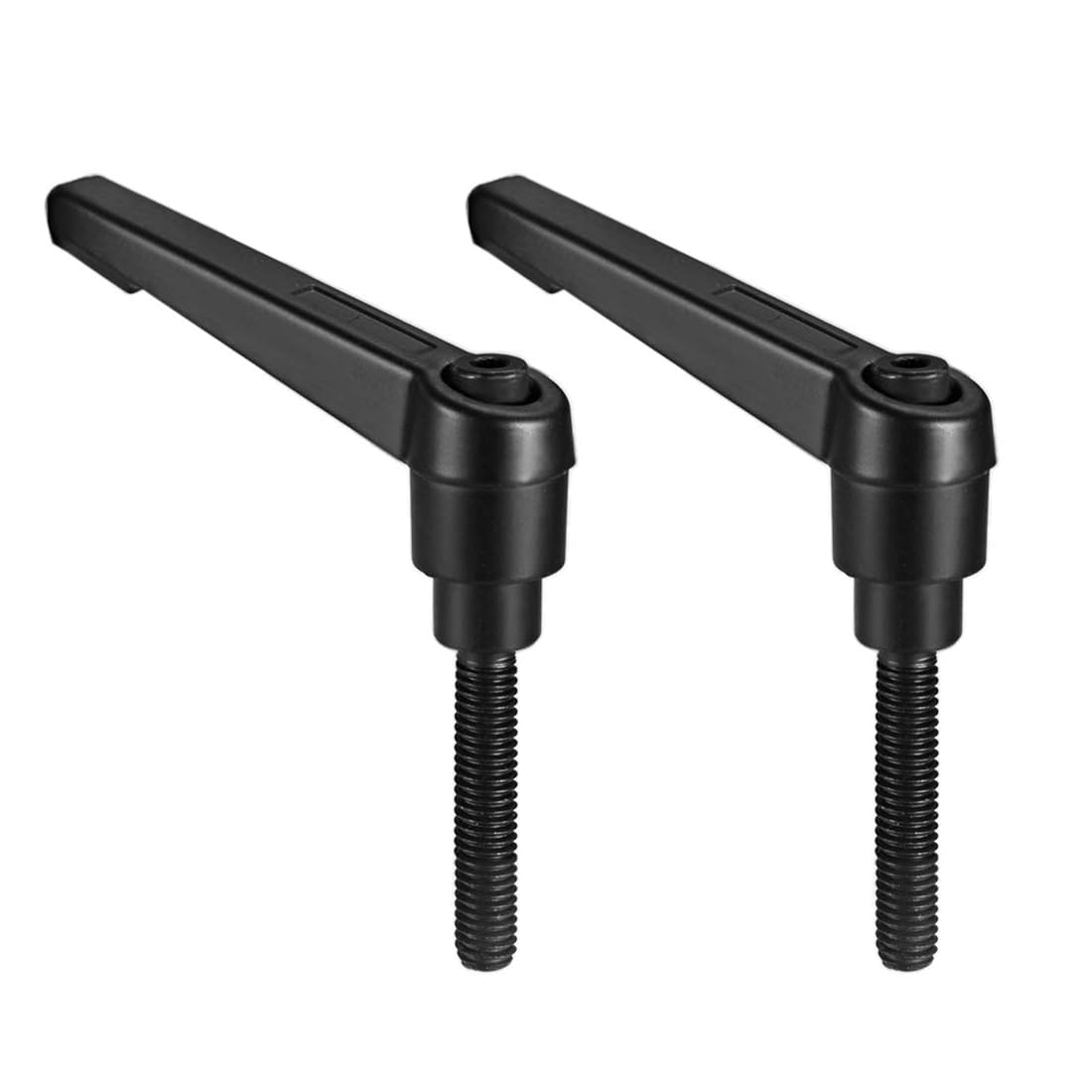 TA-VIGOR 2Pcs Adjustable Clamping Lever Handles, M6 x 25mm Locking Quick Release Push Button Ratchet Screw Knobs