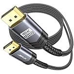 JSAUX 3M DisplayPort Cable 2.1 Version, DP 2.1 Cable 16K@60Hz, 8K@120Hz, 4K@240Hz 80Gbps, Backward Compatible with DP1.4/DP1.2, Display Port 2.1 Cord for TV PC Monitor Video Card
