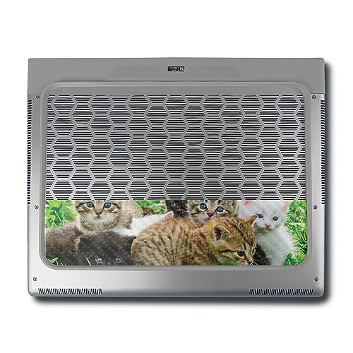 Image of MightySkins Carbon Fiber Skin Compatible with Alienware X16 R1 (2023) Full Wrap Kit - Field of Kittens | Protective, Durable Textured Carbon Fiber Finish | Easy to Apply | Made in the USA
