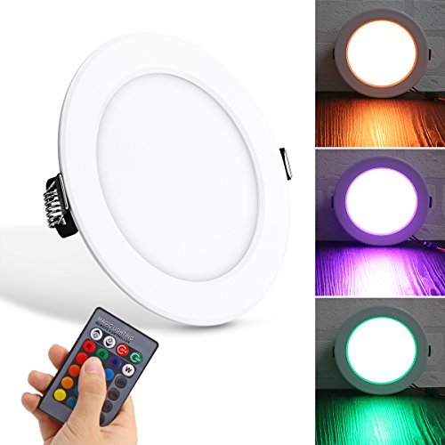Recessed Lighting 4 Inch 18W, Led Recessed Light Can Lights Recessed Lighting Fixture For Living Room Canned Lights, Led Retrofit Recessed Light Downlight Rgb Remote Control #TOP5
