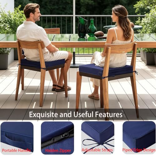 Coussin de chaise de jardin extérieur 60x60 imperméable burgundy - 6