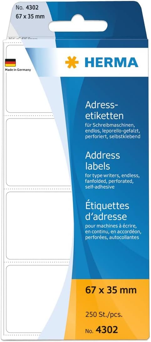 Herma 95 x 48 mm Paper Matt Address Labels - White (Pack of 1000)