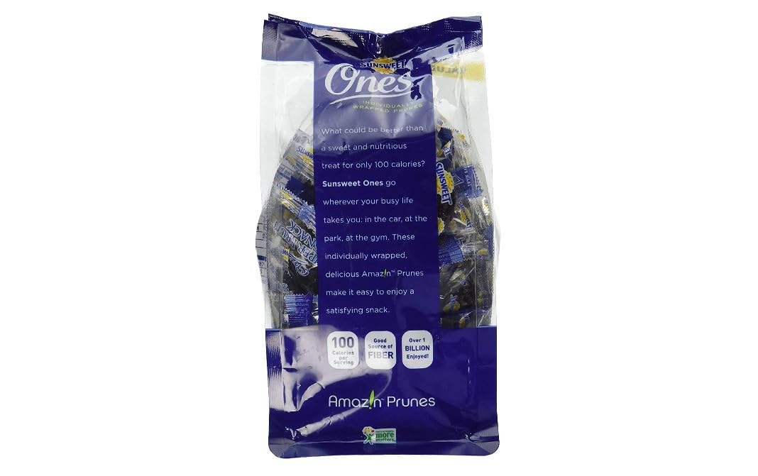 Gold Label Ones, Super Select California Individually Wrapped Prunes, 12 oz bag (Pack of 2)