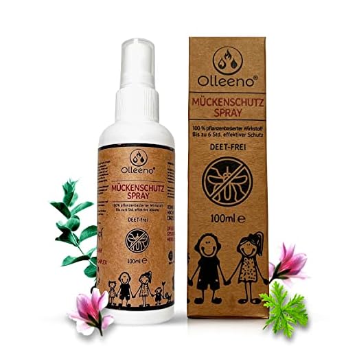 OLLEENO® Mückenschutz Spray 100 ml, Anti Mücken Insektenspray, Mückenspray für Kinder & Erwachsene, Insektenschutz ohne DEET, Mosquito Repellent, aus den Wirkstoffen ätherischer Öle, Fragrance Free
