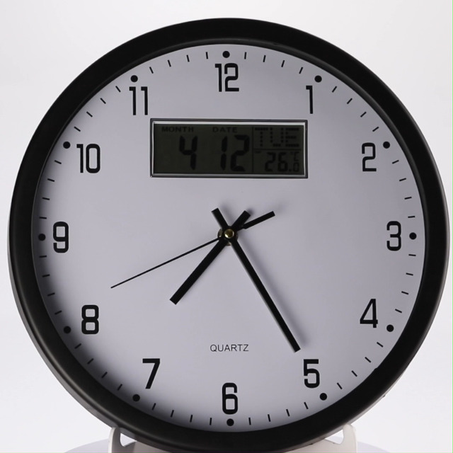 Clockswise reloj de pared analógico y digital 12 pulgadas miniatura 7
