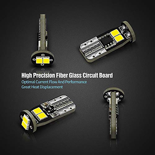 Siriusled N6 194 Extremely Bright 3030 Chipset Led Bulbs For Car Interior Lights License Plate Dome Map Side Marker Door Courtesy Wedge 6000K Xenon White 168 175 174 2825 T10 192 Pack Of 2 #TOP5