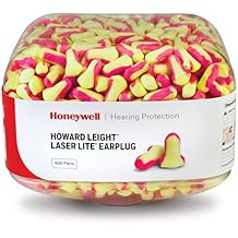 Howard Laser Lite Hi-Visibility Earplug Refill for HL400 Dispenser, 800 Pairs Two 400-Pair Canisters, NRR 32 HL400-LL-REFILL, Pink/Yellow